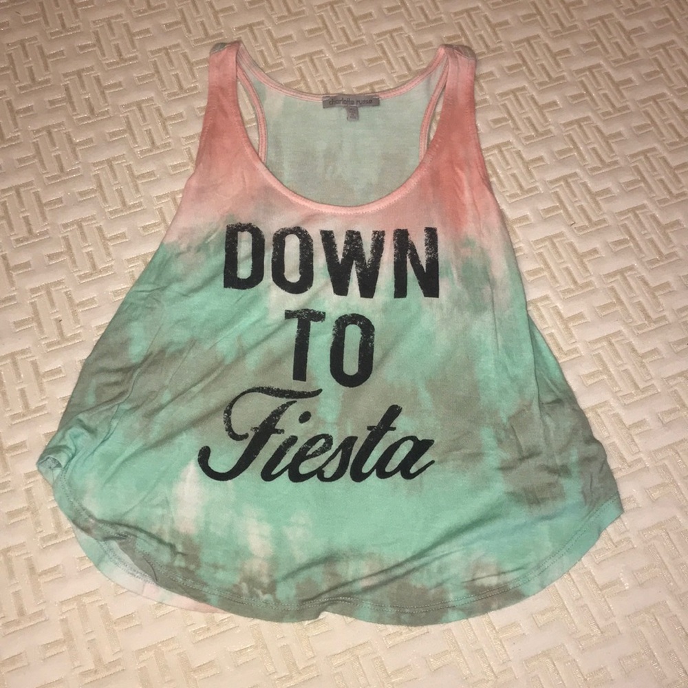 Tie-dye crop top tank